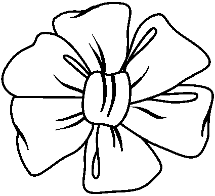 Christmas bow clipart black and white
