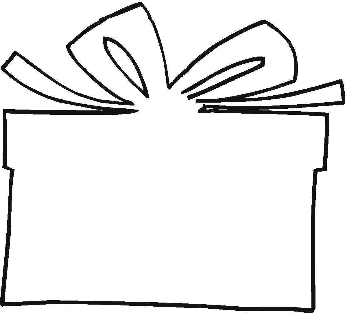 Christmas Present Outline Clipart