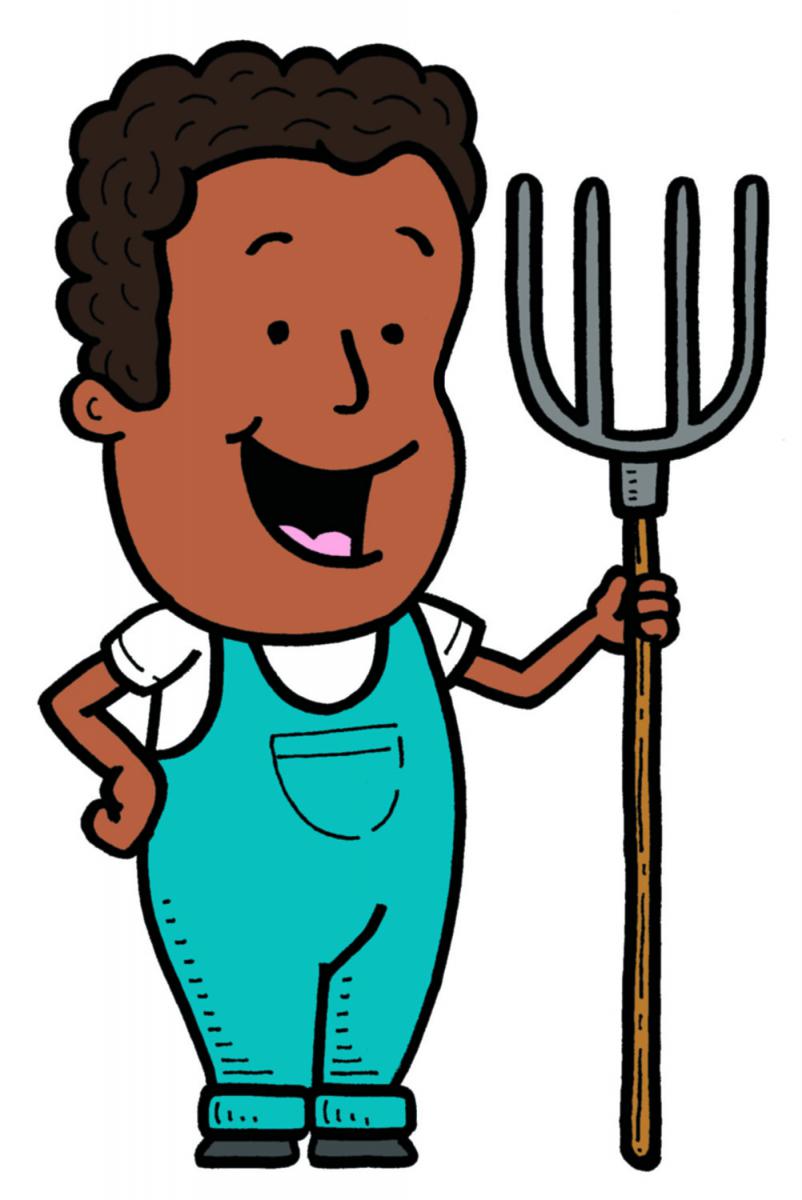 Farmer boy clipart free