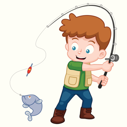 Boy Fishing Background Clip Art, Vector Images & Illustrations ...