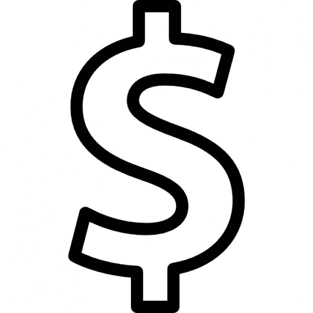 Dollar symbol outline Icons | Free Download