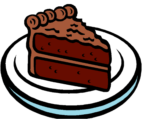 Chocolate cake slice clipart