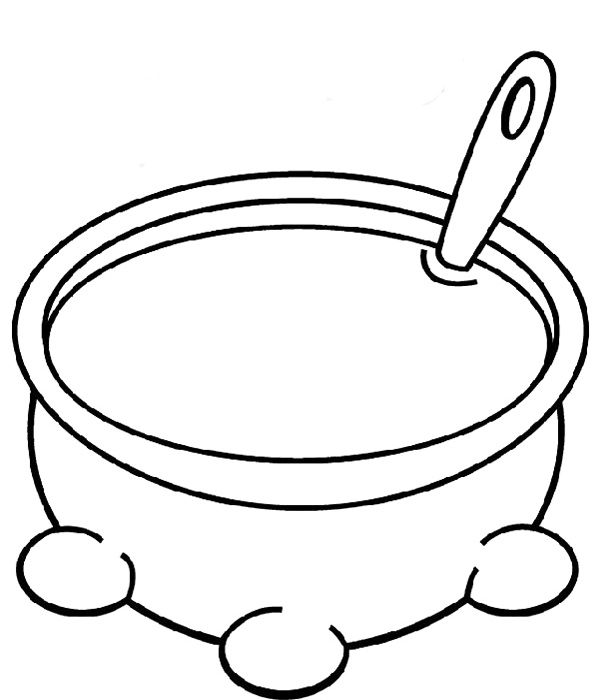 Soup Pot Coloring Page Large Soup Pot Coloring Pages