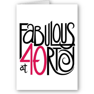 Woman 40th birthday clipart