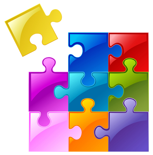 Color Puzzle background 05 - Vector Background free download