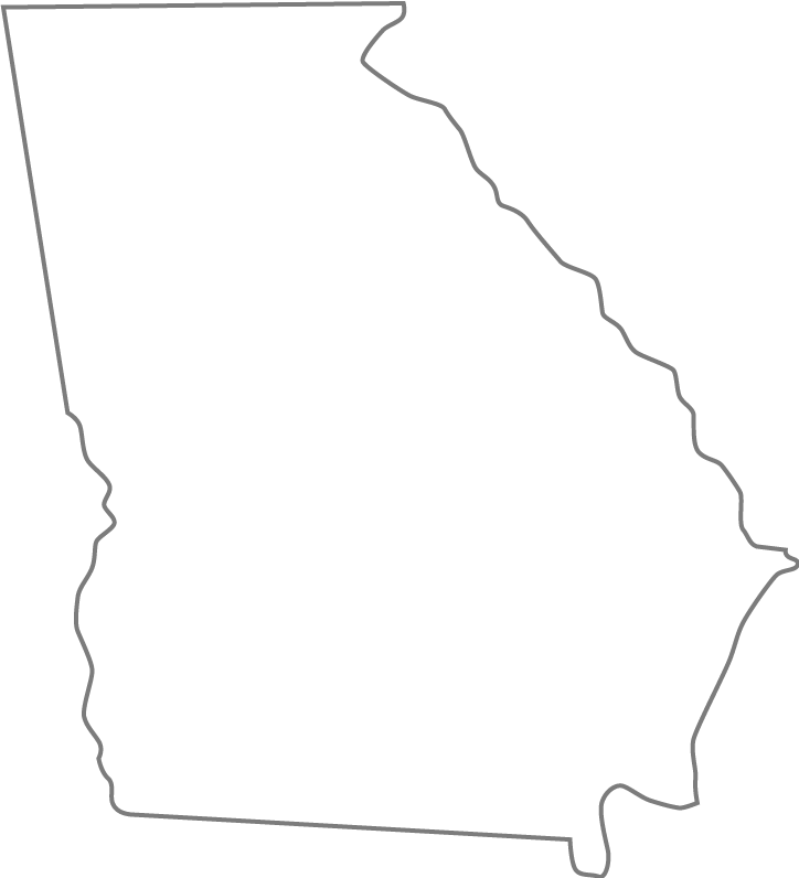 Custom Georgia state shaped stickers and decals