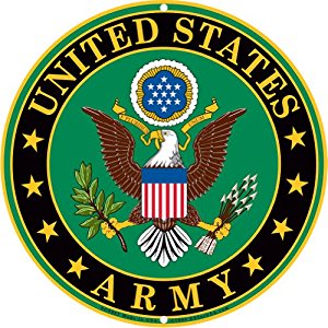 Amazon.com: Army Military Logo Aluminum Metal Sign - US Service ...
