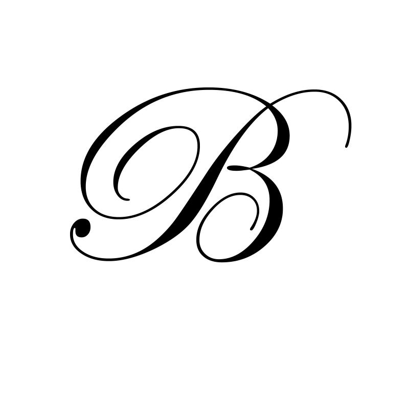 Calligraphic Letter B - ClipArt Best