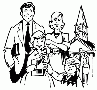 Unhappy family clipart black and white