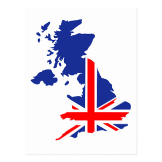 Uk Map Postcards | Zazzle