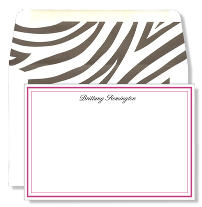 Pink Border Zebra Party Invitations, 13049