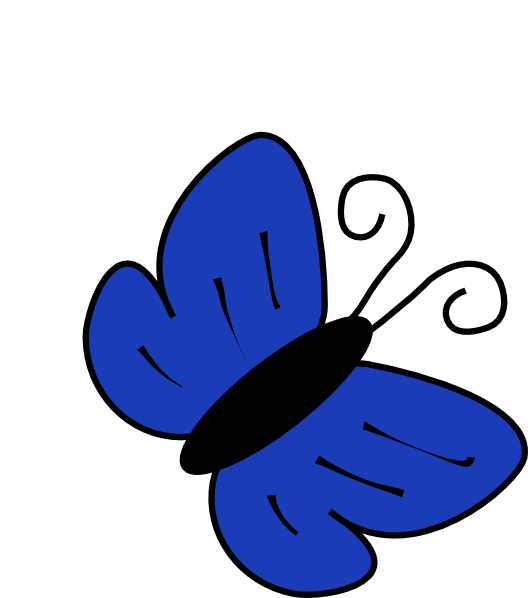 Blue Butterfly clip art - vector clip art online, royalty free ...