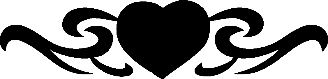 CURLY HEART STENCIL - TAG Body Art