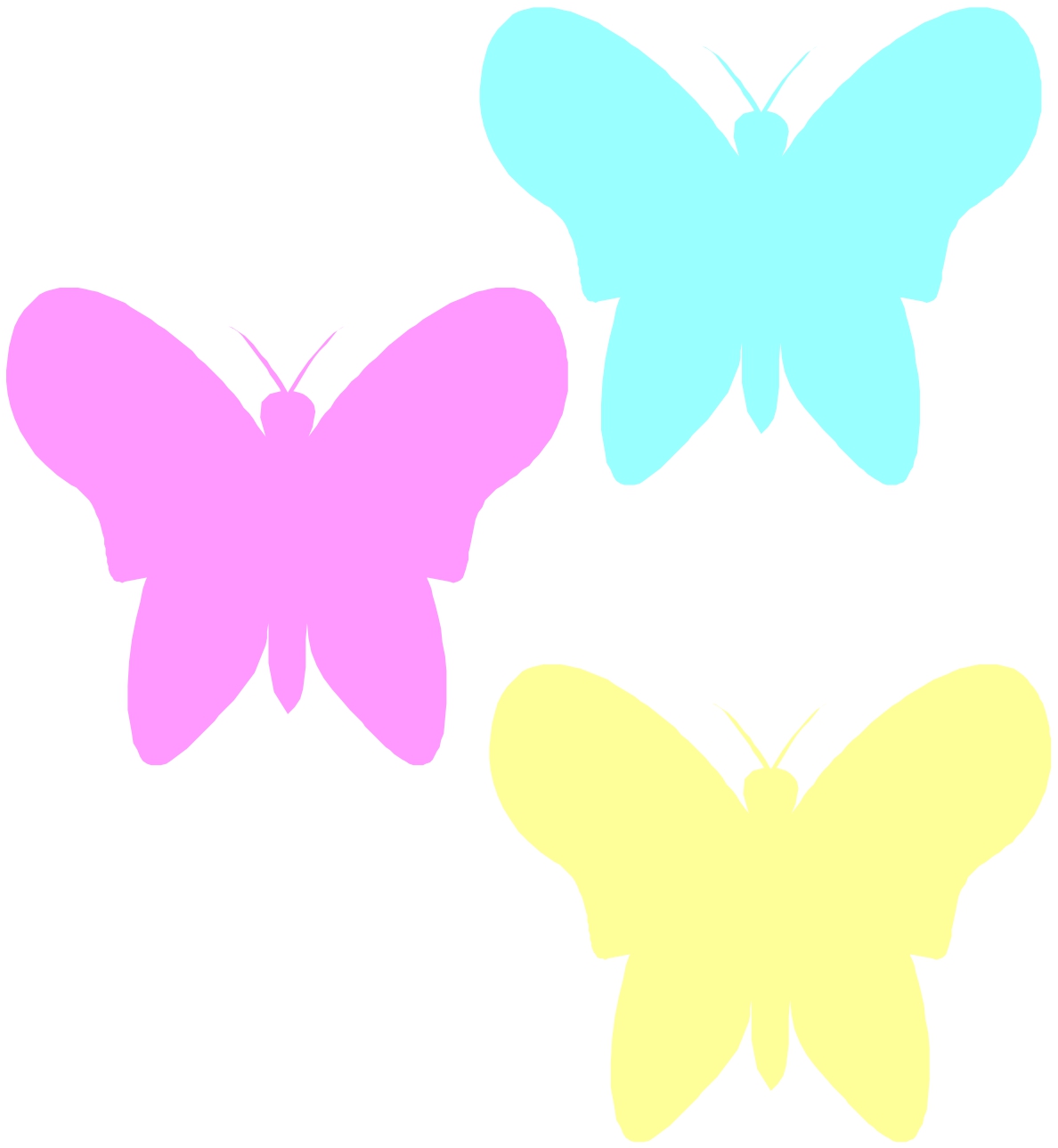 Pink Cartoon Butterflies