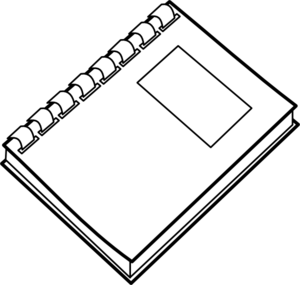 Spiral Notebook clip art - vector clip art online, royalty free ...
