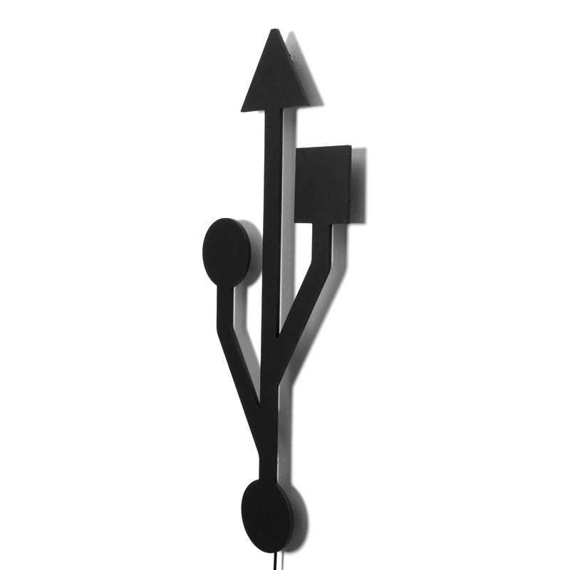 Lighted USB Symbol Wall Art - Geek Decor for those Blank Walls