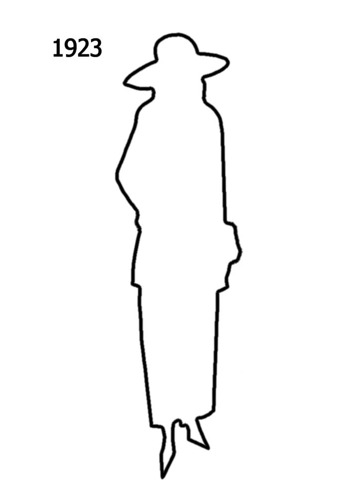 Free Outline White Silhouettes 1920-1930 in Costume History