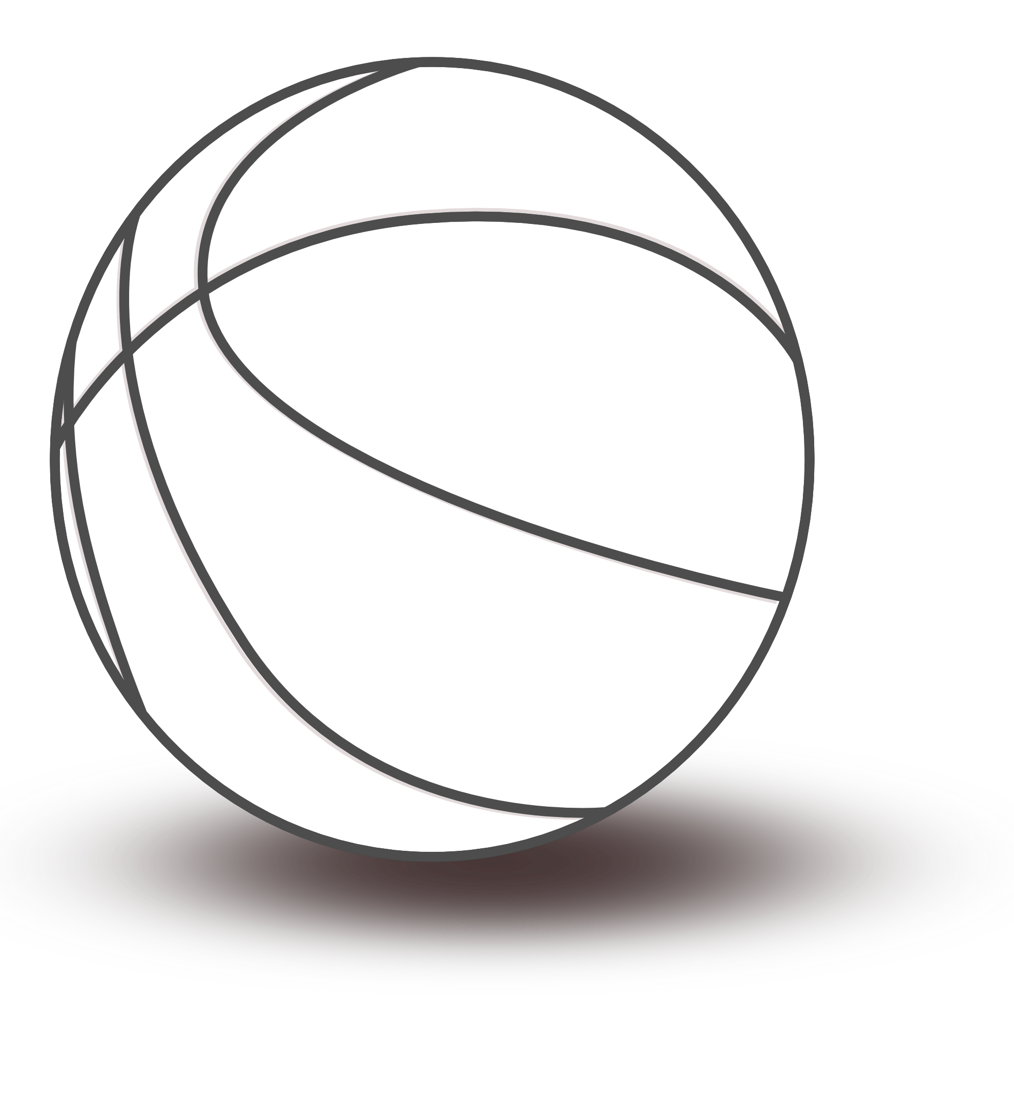 Basketball Black And White Clipart