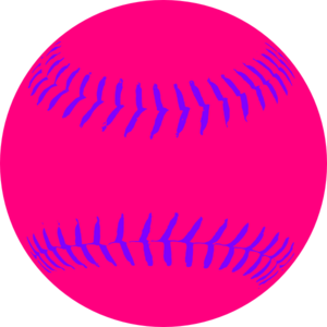 Pink Softball clip art - vector clip art online, royalty free ...