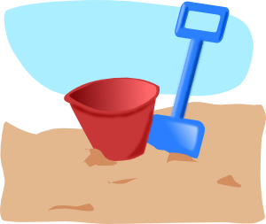 Bucket And Spade clip art - vector clip art online, royalty free ...