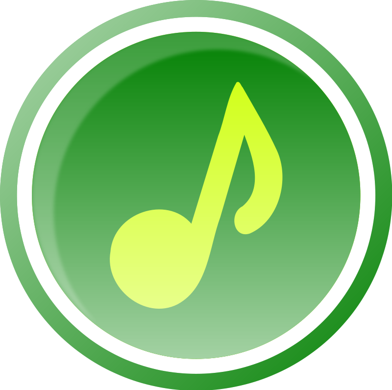 Music Icon-Green-1 Free Vector