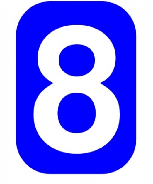 Eight blue clip art | Download free Vector
