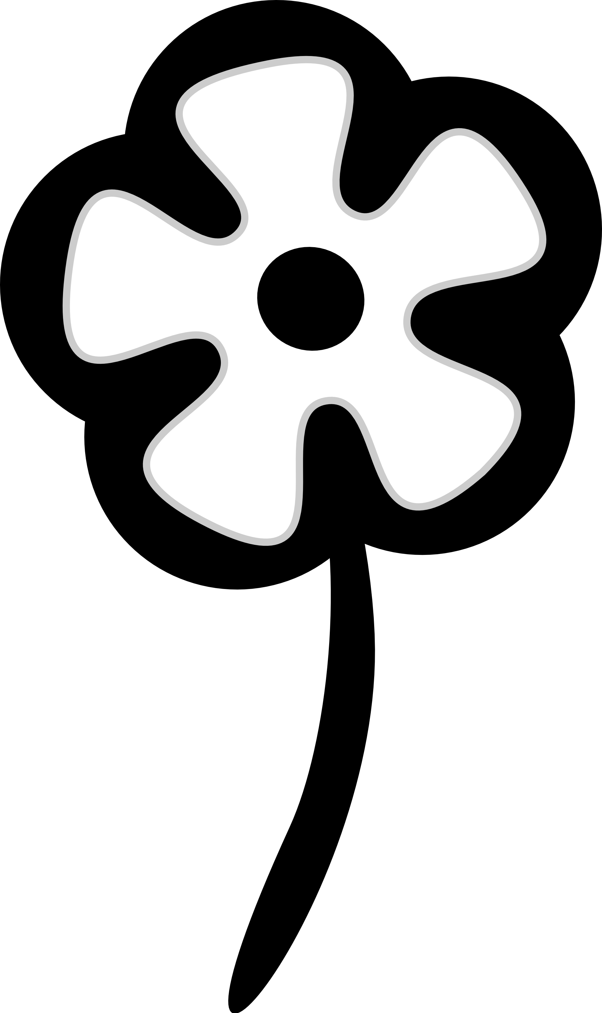 Flower Black And White Clipart