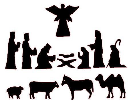 Free nativity scene silhouette clip art - ClipartFox