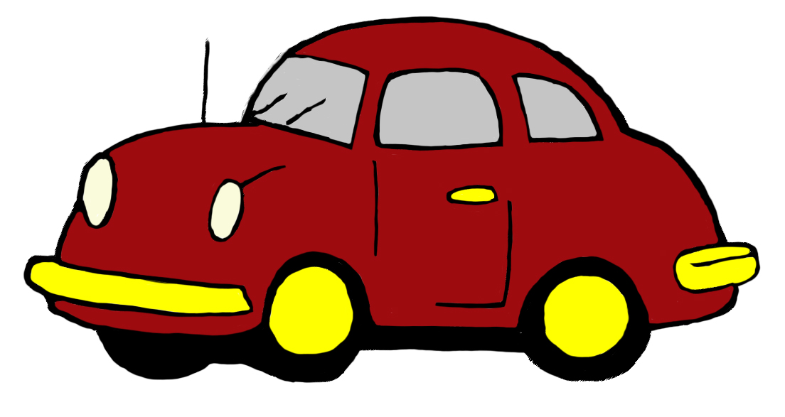 Red Car Line Drawing