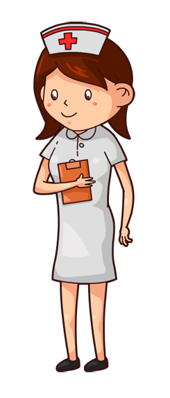 Free Nurse Holding a Huge Syringe Clip Art