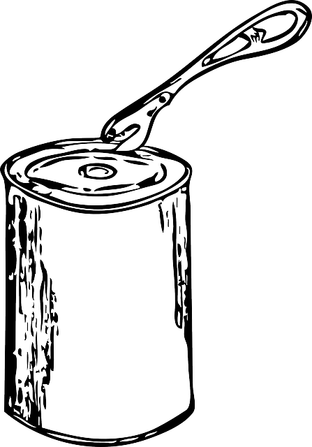 PAINT, OUTLINE, OPEN, CARTOON, METAL, CAN, TIN, OPENER - Public ...