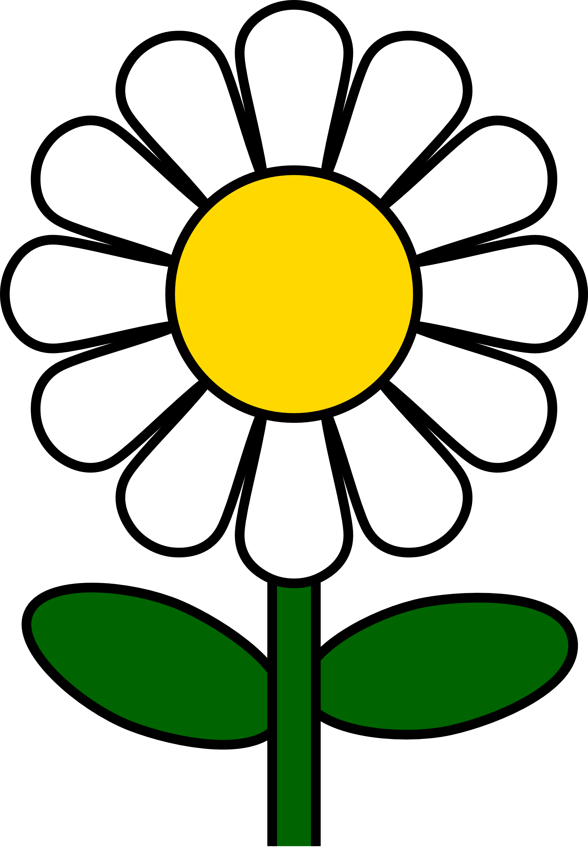 Daisy Flower Clip Art Black And White - Free ...