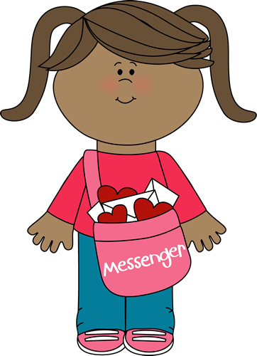 Valentine's Day Messenger Clip Art - Valentine's Day Messenger Image