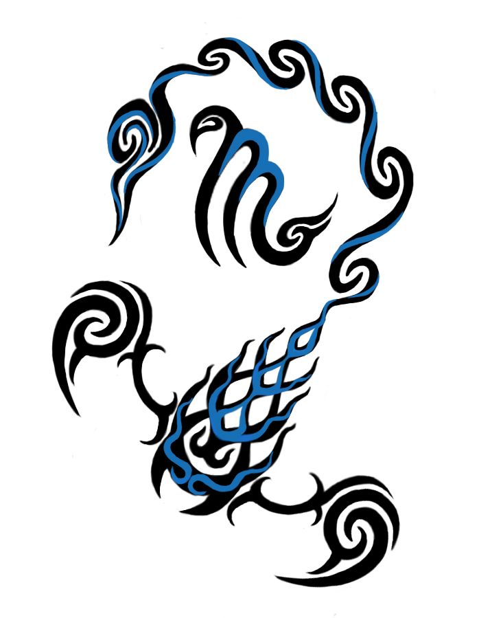 Tribal Scorpion Tattoo