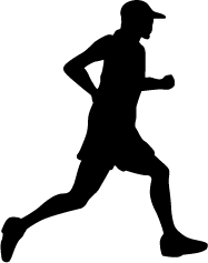 Clipart running man silhouette