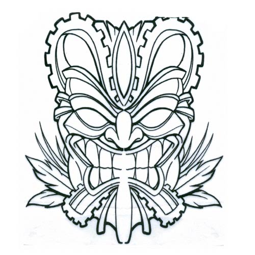 Tiki Mask Template