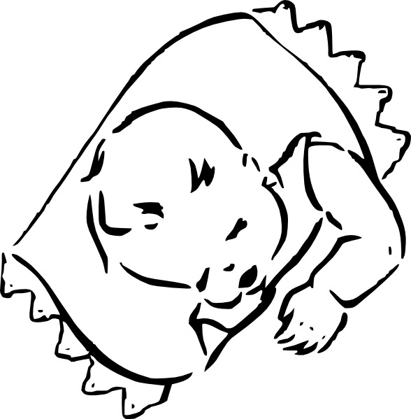Sleeping Baby clip art Free vector in Open office drawing svg ...