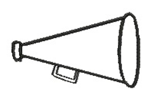 Cheerleader Megaphone Clipart