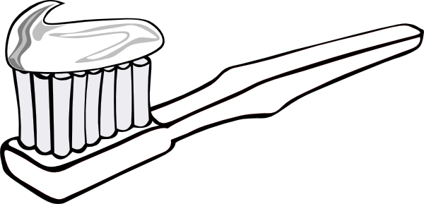 Toothbrush Clipart Black And White - Free Clipart ...