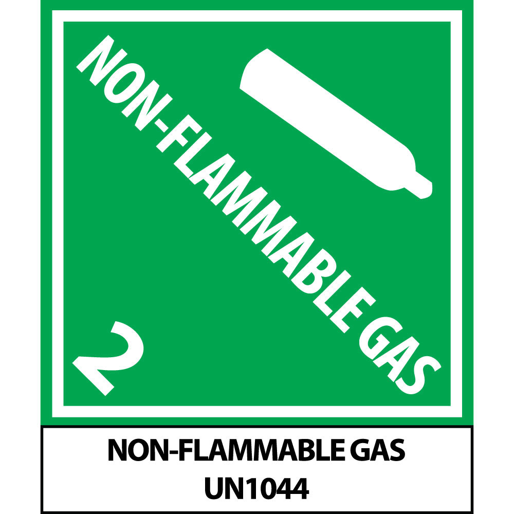 Non-Flammable Gas 2 Un1044 Label - Roll :: Shipping / DOT Labels ...
