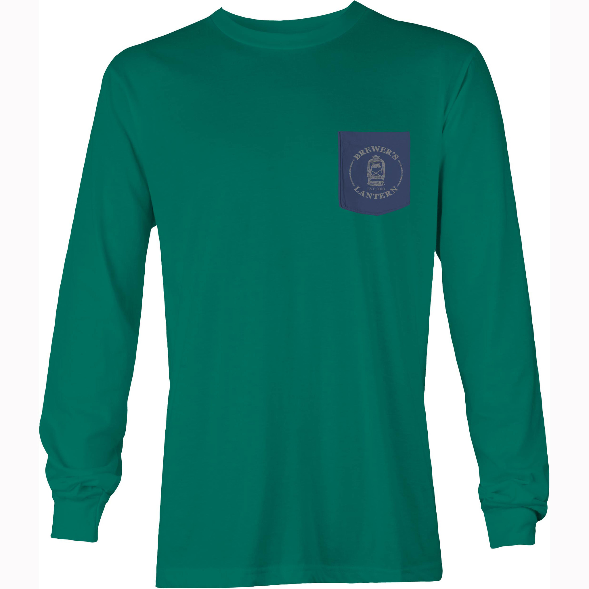 Hop's Pocket Sketch Logo Long Sleeve T Shirt | Brewer's Lantern