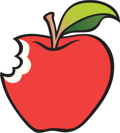 Apple bitten clipart