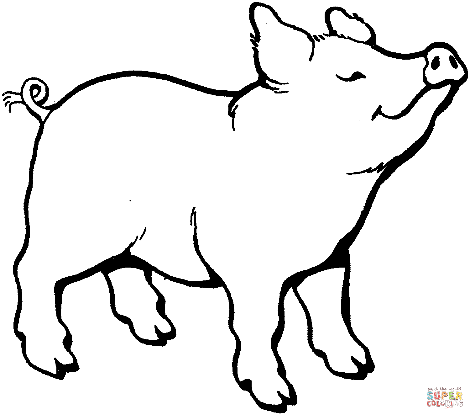 Funny creature 26 pig coloring pages for kids | Print Color Craft