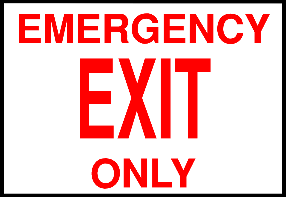 Emergency Exit Clipart