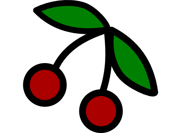 Cherries Icon clip art Free Vector