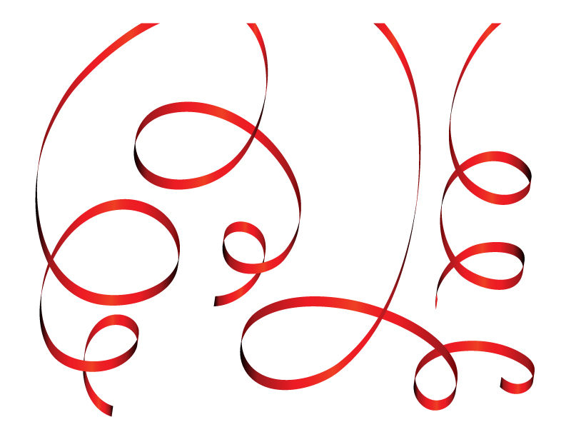 Christmas ribbon vector Free Vector