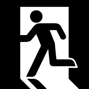 Run Sign Black And White clip art - vector clip art online ...