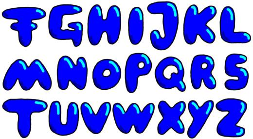 Grafity tawur: Bubble letters