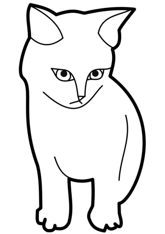 Cat Face Coloring Page