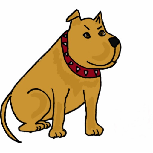 BW- Funny Cartoon Pitbull Dog Photo Sculpture at Zazzle.